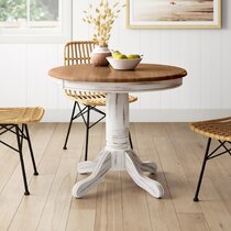 Wayfair round wood on sale dining table